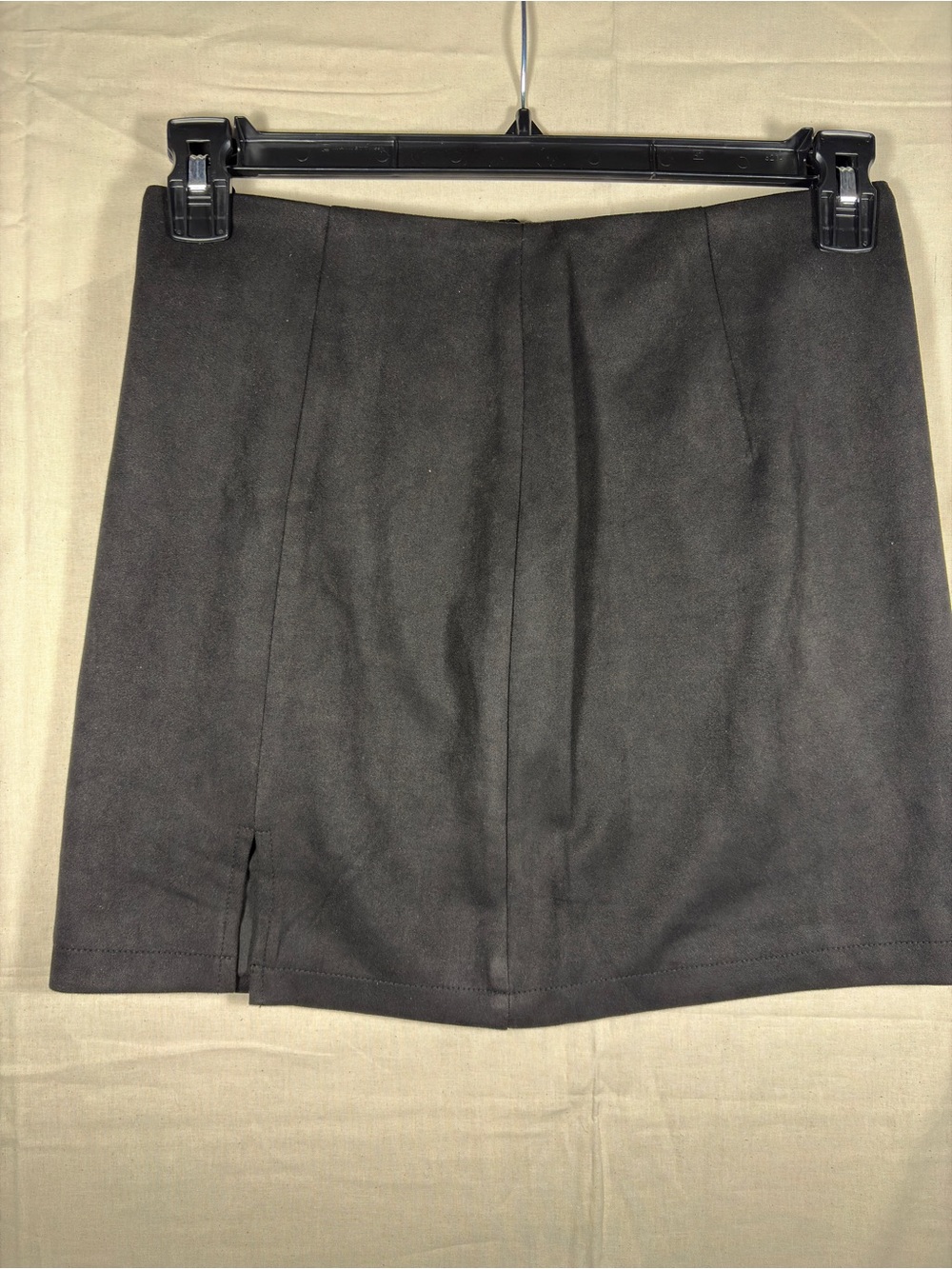 NWT Minimalist Black faux Suede Straight Mini Skirt